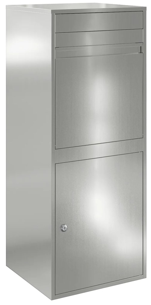 vidaXL Θυρίδα Πακέτων Μαύρο 41 x 38 x 103 εκ Γαλβανισμένος χάλυβας