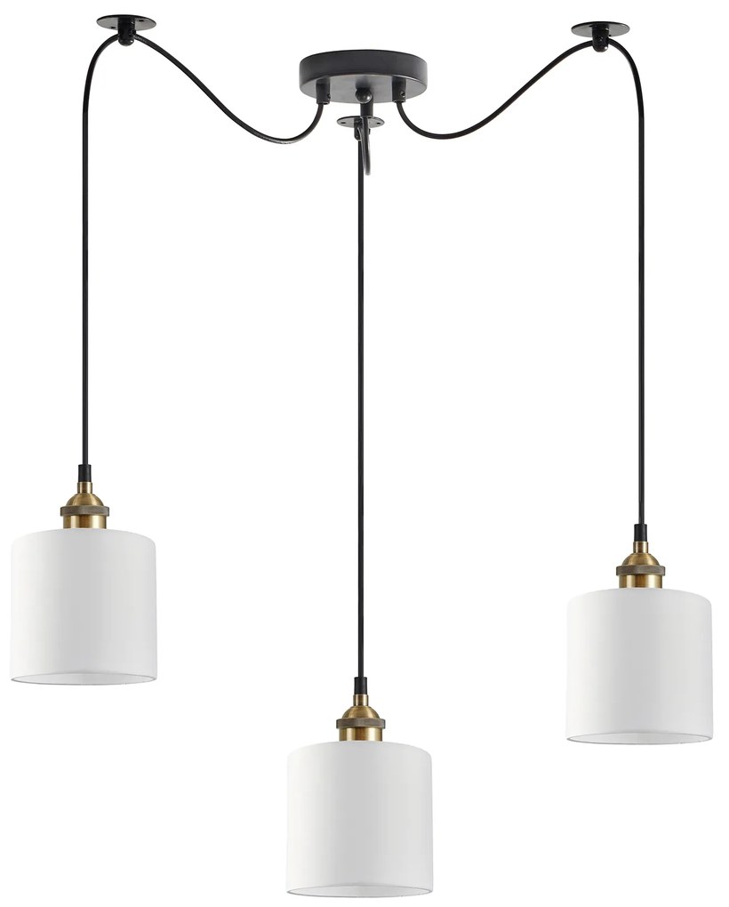 SE21-BR-10-BL3-SH1 MAGNUM BRONZE White Shade Pendant+