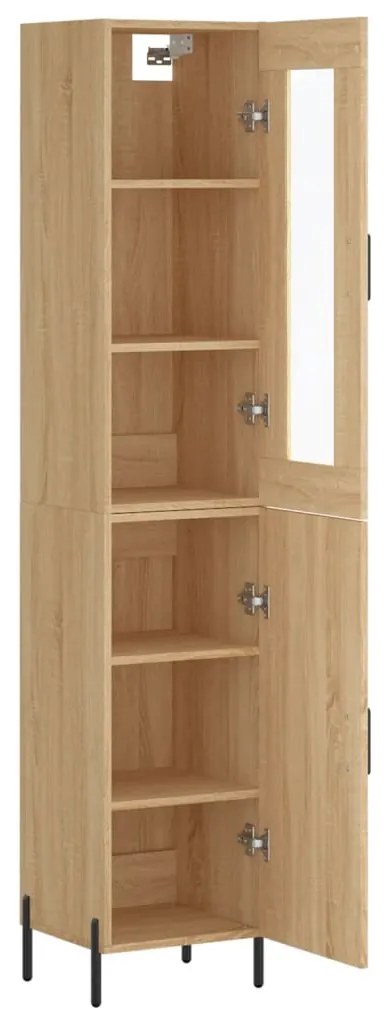 vidaXL Μπουφές Sonoma δρυς 34,5 x 34 x 180 εκ. από Επεξεργασμένο Ξύλο