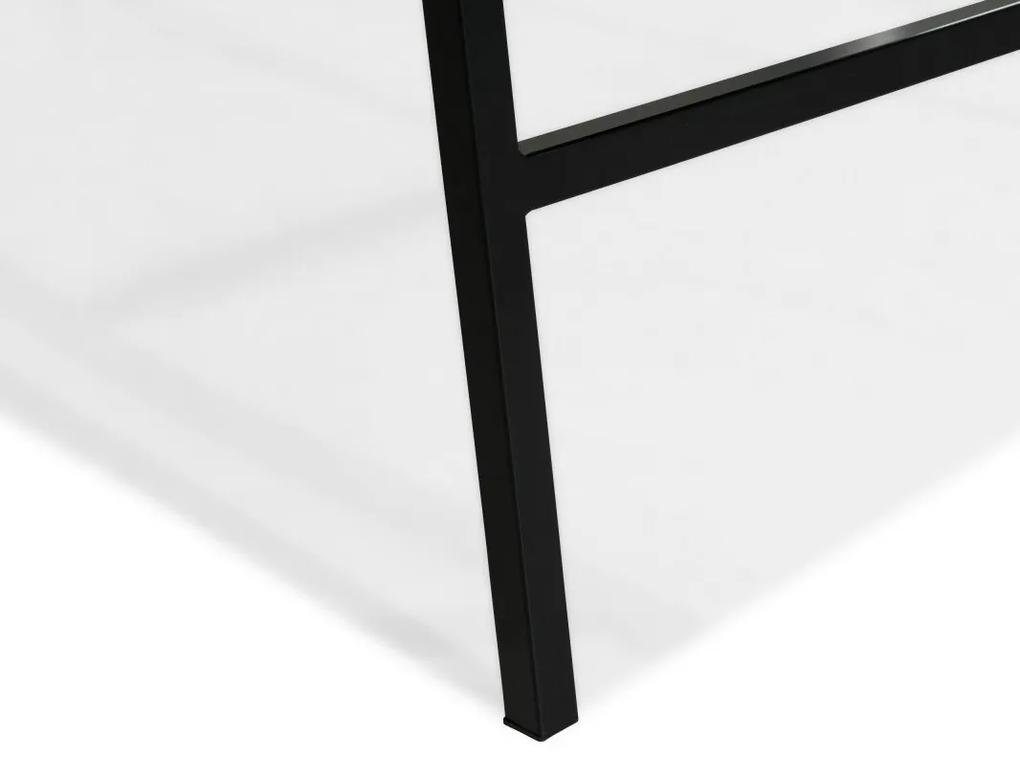 Τραπέζι Concept 55 115, Μαύρο, Καφέ, 75x104x204cm, Γυάλινα κεραμικά, Μέταλλο | Epipla1.gr