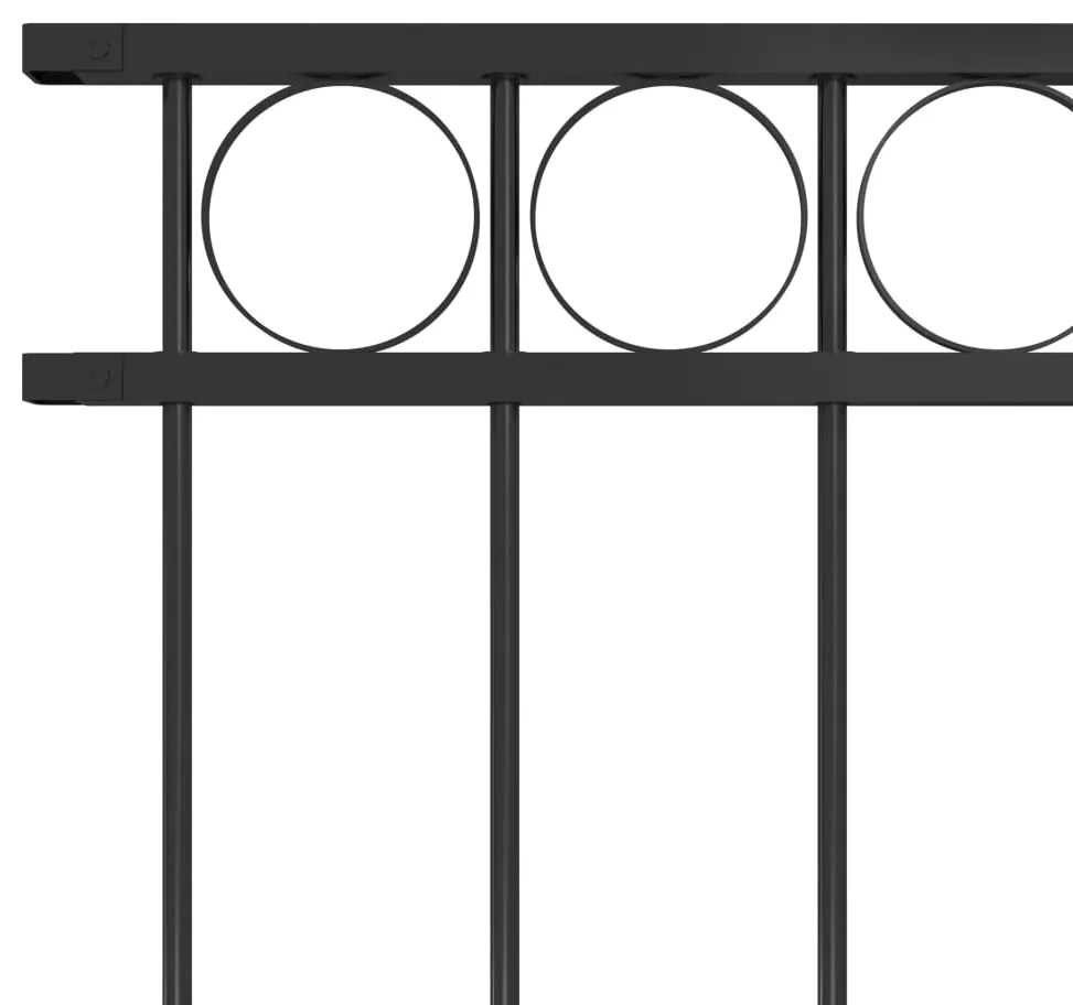 vidaXL Πάνελ Περίφραξης Ατσάλινο Μαύρο 1,7x1 μ.