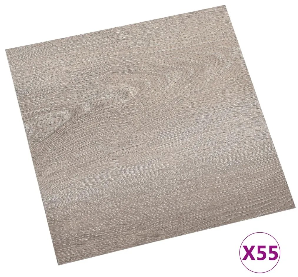 vidaXL Δάπεδο Αυτοκόλλητο Taupe 55 τεμ. 5,11 μ² από PVC