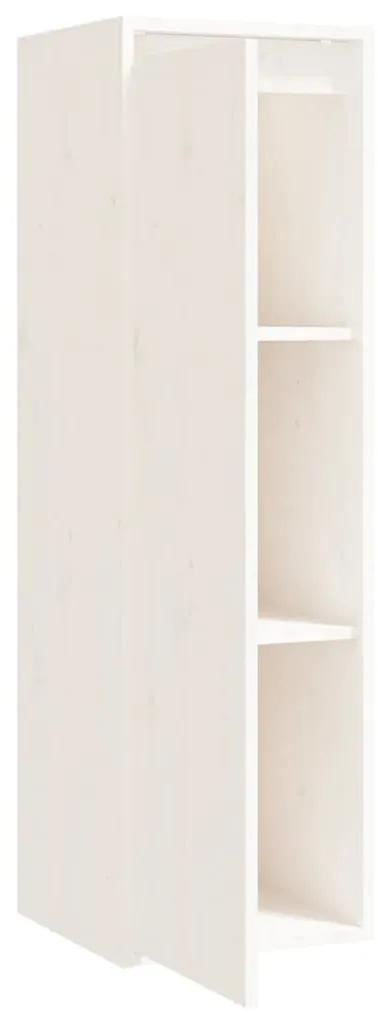 Ντουλάπια Τοίχου 2 τεμ. Λευκά 30x30x100 εκ. Μασίφ Ξύλο Πεύκου - Λευκό