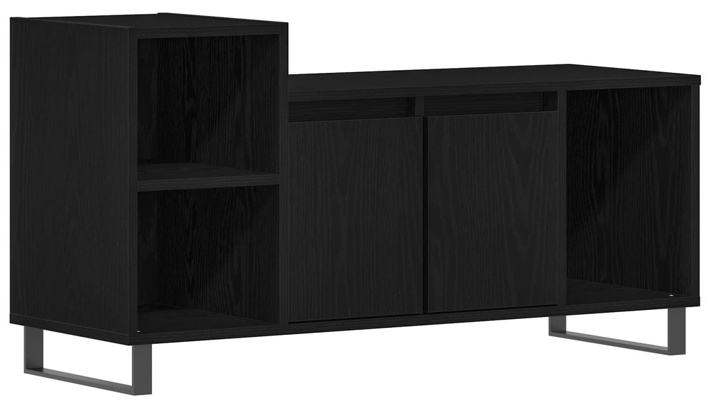 vidaXL Κάσκα Τηλεόρασης Μαύρο Δρυς 100x35x55 εκ. Επεξεργασμένο Ξύλο