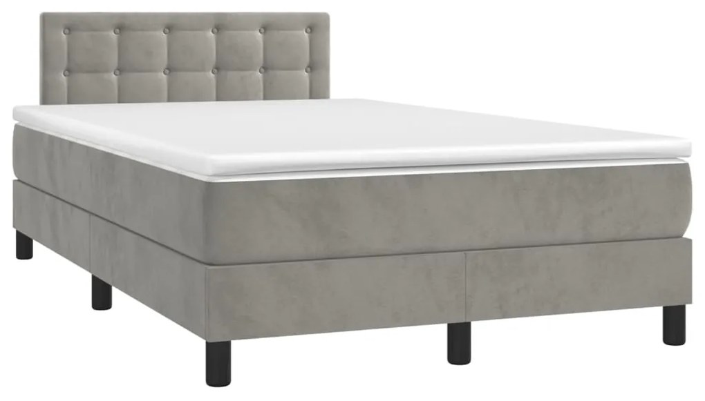 ΚΡΕΒΑΤΙ BOXSPRING ΜΕ ΣΤΡΩΜΑ ΑΝΟΙΧΤΟ ΓΚΡΙ 120X200 ΕΚ. ΒΕΛΟΥΔΙΝΟ 3141533