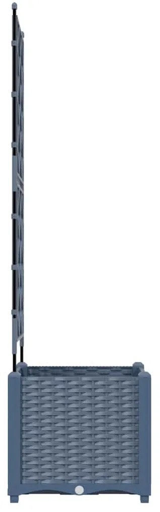vidaXL Κηποτινάκι με Τρέλα Γκρι 40 x 40 x 143 εκ. PP
