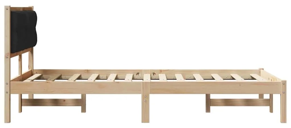 vidaXL Σκελετός Κρεβατιού Μαύρο 120 x 190 cm Στερεά ξυλεία πεύκου