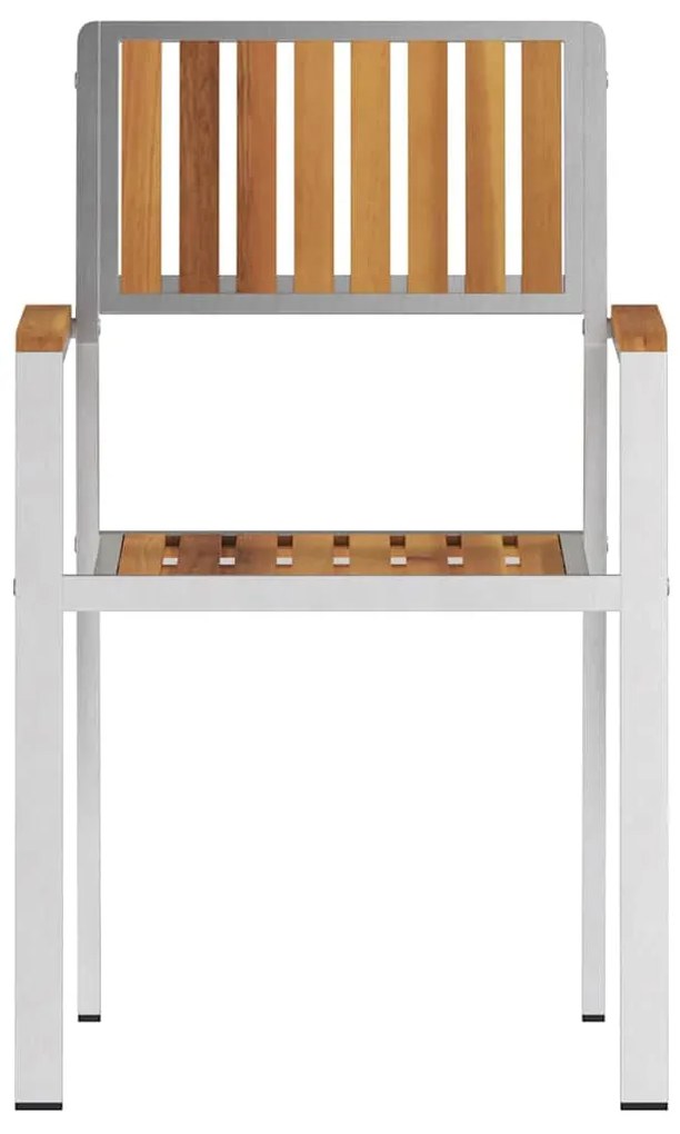 vidaXL Καρέκλα Κήπου 8 pcs Καφέ 56 x 54.5 x 87 εκ. Μασίφ ξύλο ακακίας