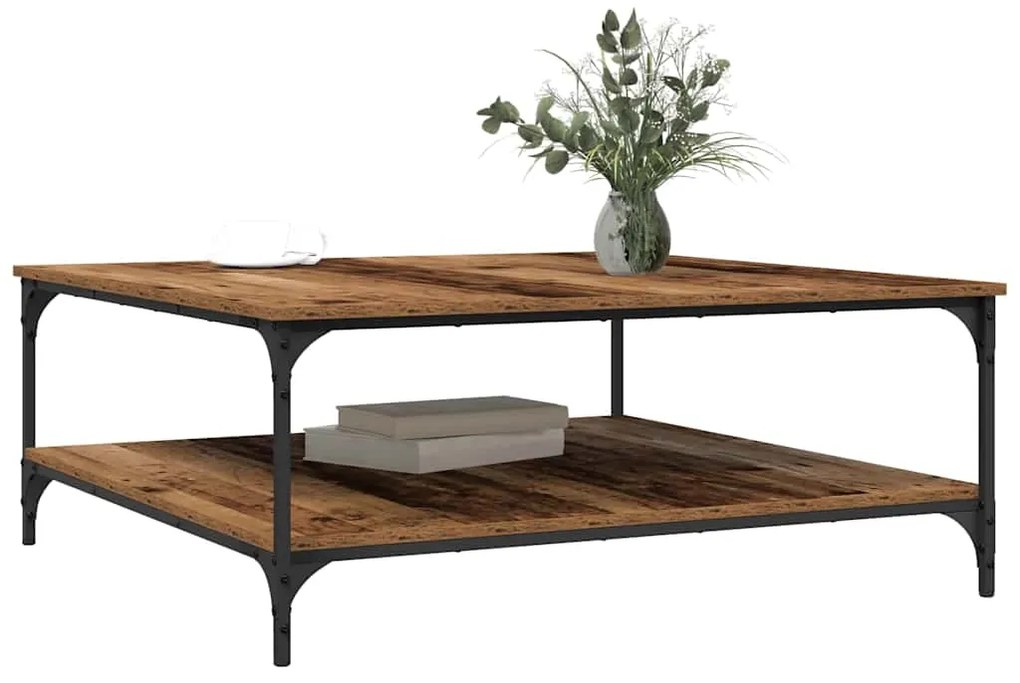 vidaXL Τραπεζάκι σαλονιού Παλαιό ξύλο 100 x 100 x 40 cm
