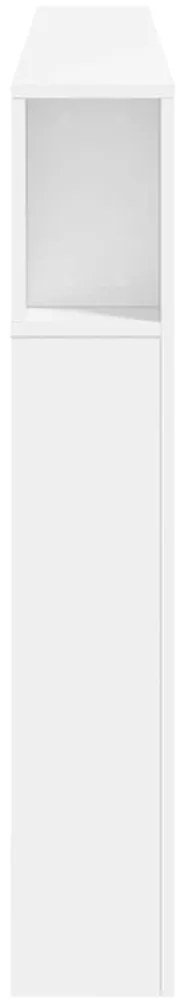 vidaXL Κεφαλάρι Κρεβατιού με LED Λευκό 200x18,5x103,5 εκ Επεξεργ. Ξύλο