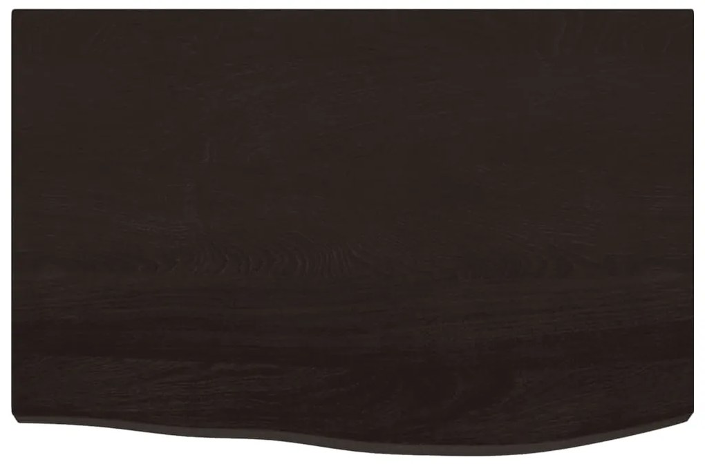 vidaXL Ράφι Τοίχου Σκούρο Καφέ 60x40x(2-4) εκ. Επεξ. Μασίφ Ξύλο Δρυός