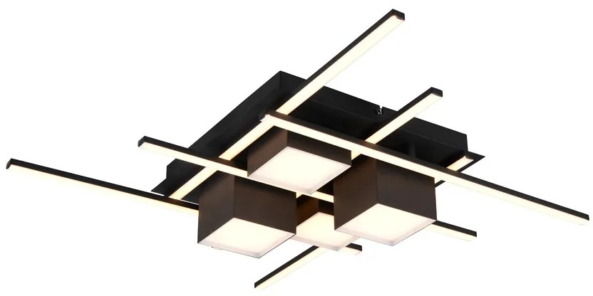 Φωτιστικό Οροφής Trio Lighting ROGER 647810432 Μαύρο Ματ (Black Mat) 2700 - 6500K