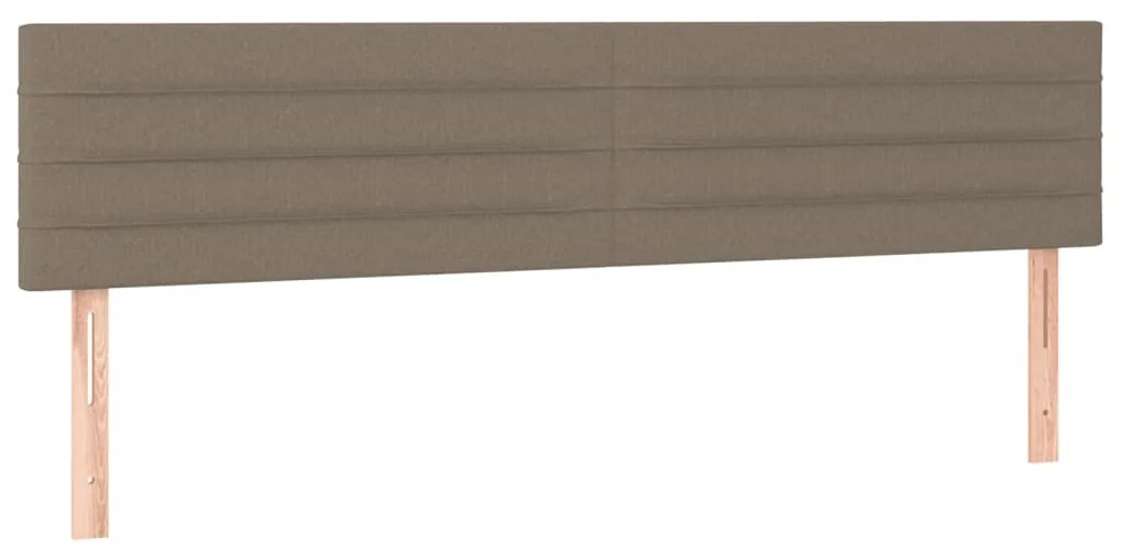 vidaXL Κρεβάτι Boxspring με Στρώμα Taupe 160x200 εκ. Υφασμάτινο