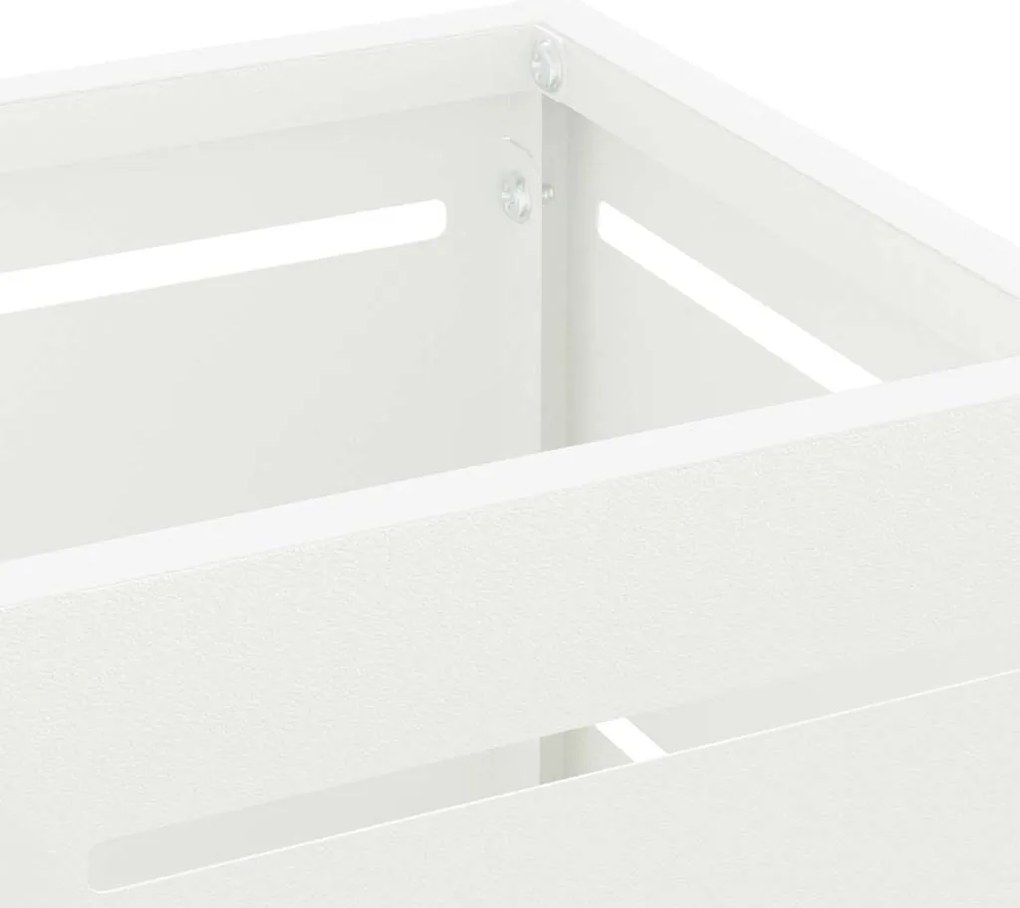 vidaXL Σχέδιο & βάση αποθήκευσης Λευκό 15.5 x 15.5 x 49 εκ Ατσάλι