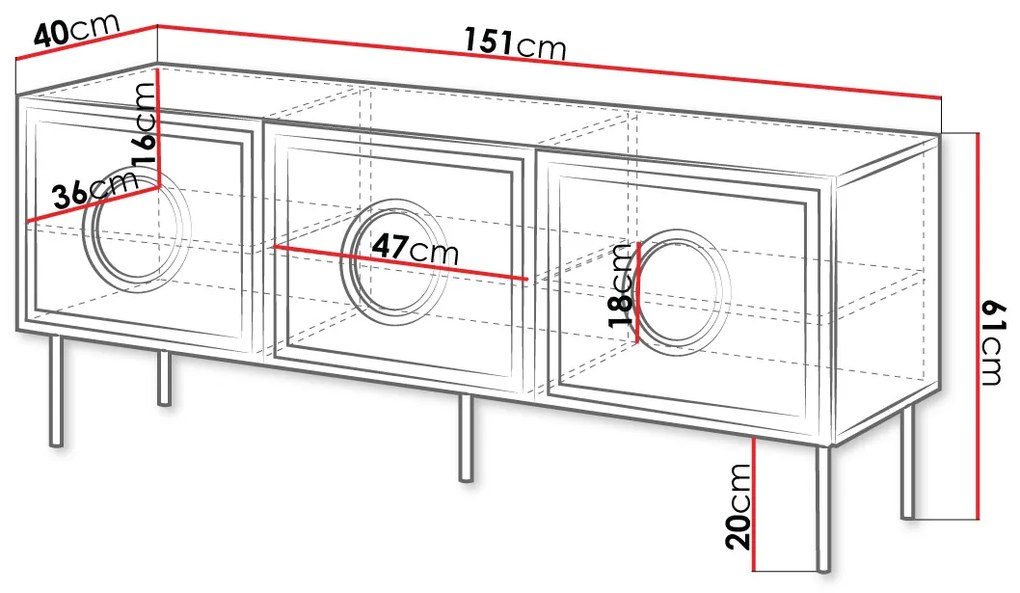 Έπιπλο τηλεόρασης Palazzo Mini