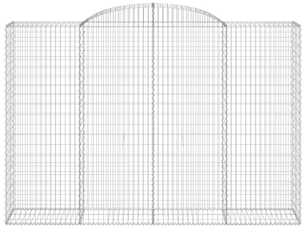 vidaXL Συρματοκιβώτια Τοξωτά 3 τεμ. 300x50x200/220 εκ. Γαλβαν. Ατσάλι