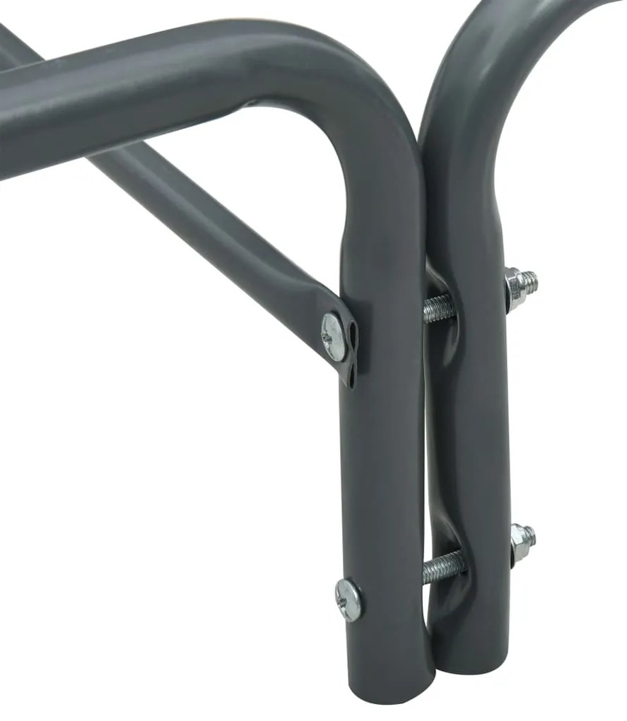 vidaXL Ράφι Καυσόξυλων Ανθρακί 120 x 35 x 120 εκ. Ατσάλινο