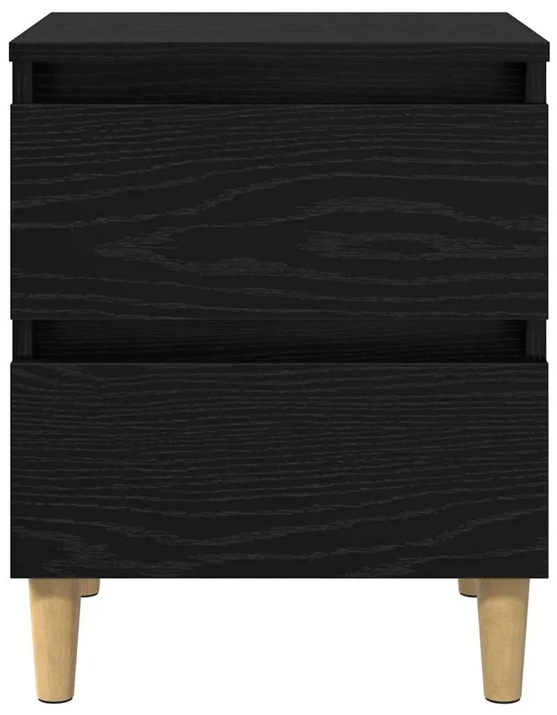 vidaXL Ντουλάπι κρεβατιού με συρτάρι Μαύρη Οξυά 40 x 35 x 50 εκ.