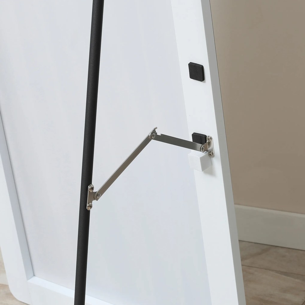 HOMCOM Επιδαπέδιος Καθρέφτης Τοίχου Ολόσωμος Καθρέφτης, Αλουμίνιο, 45 cm x 37 cm x 158,5 cm, Ασημί