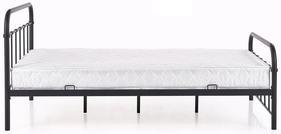 Κρεβάτι ArteLibre LIBERTY Μεταλλικό Sandy Black 209x124x93cm (Στρώμα 120x200cm)