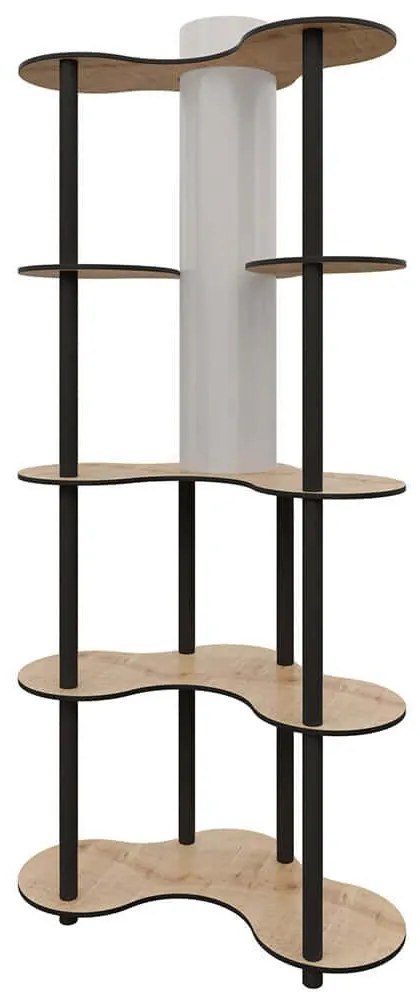 Φωτιστικό Δαπέδου Με Ραφάκια 666PTR1106 65x35x150cm 1xE27 40W Oak Opviq