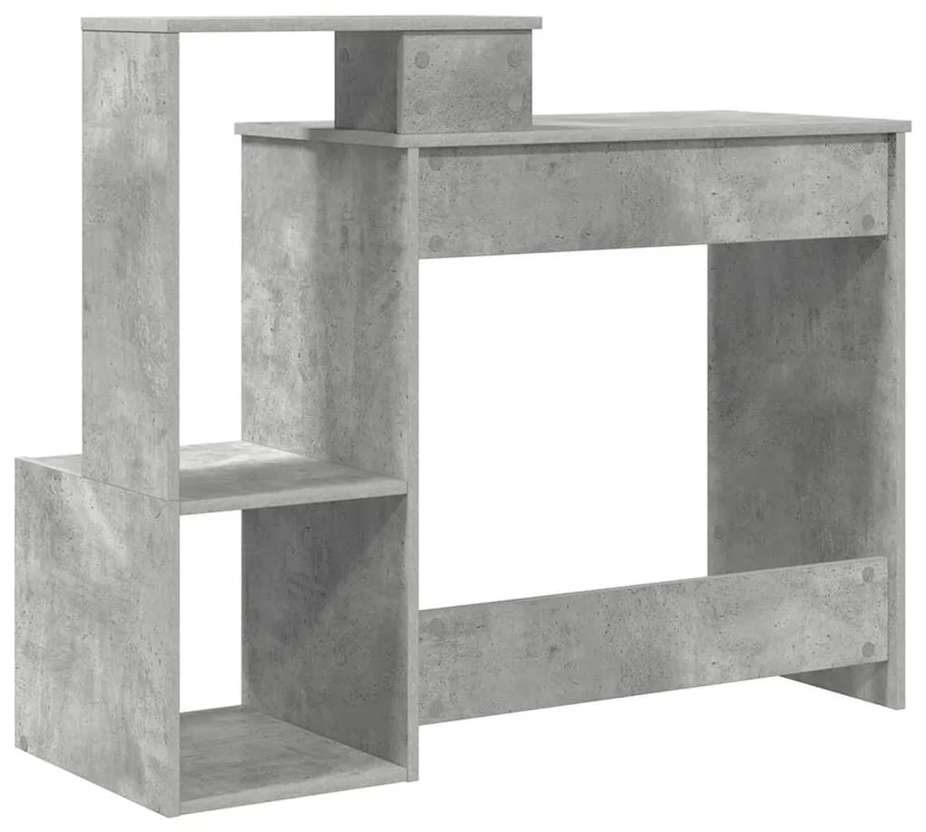 vidaXL Γραφείο Γκρι σκυροδέματος 106 x 40 x 88.5 εκ Επεξεργασμένο ξύλο