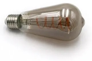 Διακοσμητική Led Λάμπα COG Spiral Αχλάδι Smoky Ε27 6W Ντιμαριζ. Θερμό 13-27196009 Lumen-13-27196009-Γκρι 13-27196009