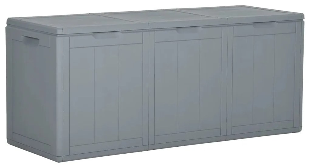 vidaXL Μπαούλο Αποθήκευσης Κήπου Γκρι 270 Λίτρα Όψη ξύλου από PP