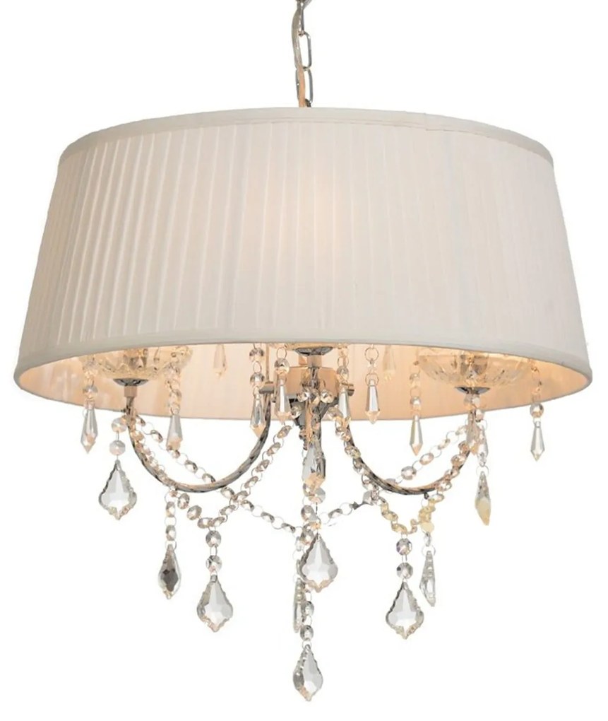 Φωτιστικό Οροφής Textile FMD968303 White Crystal, Metal