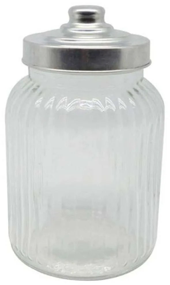 Βάζο Αποθήκευσης 817566 900ml Inox-Clear Ankor Metal, Glass
