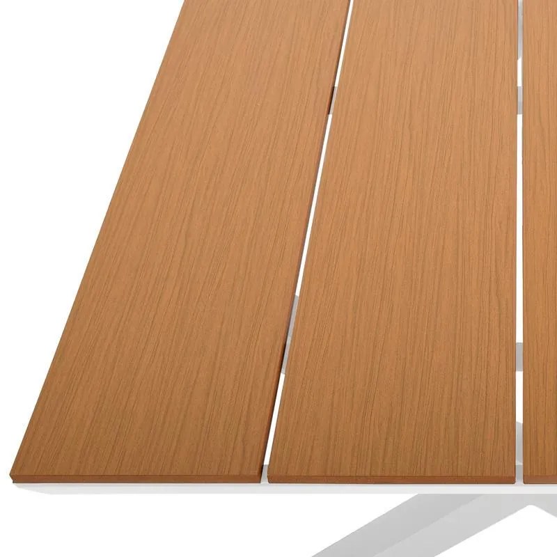 Τραπέζι FL6510 Fylliana Αλουμινίου Polywood Λευκό 150x90x75 εκ. 150x90x75 εκ.