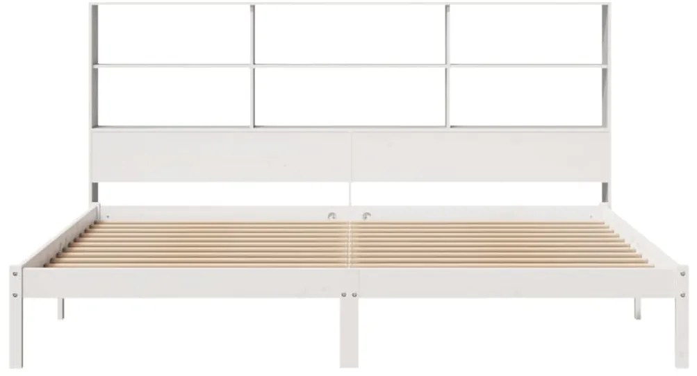 vidaXL Κρεβάτι Βιβλιοθήκη Χωρίς Στρώμα 180x200 εκ Μασίφ Ξύλο Πεύκου