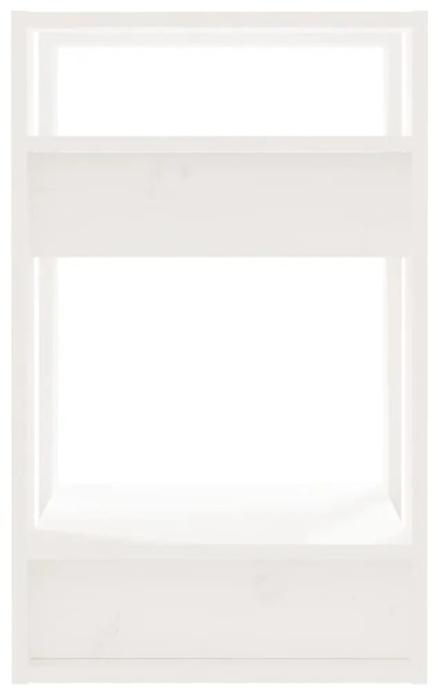 vidaXL Βιβλιοθήκη/Διαχωριστικό Χώρου Λευκό 41x35x57 εκ. Μασίφ Πεύκο