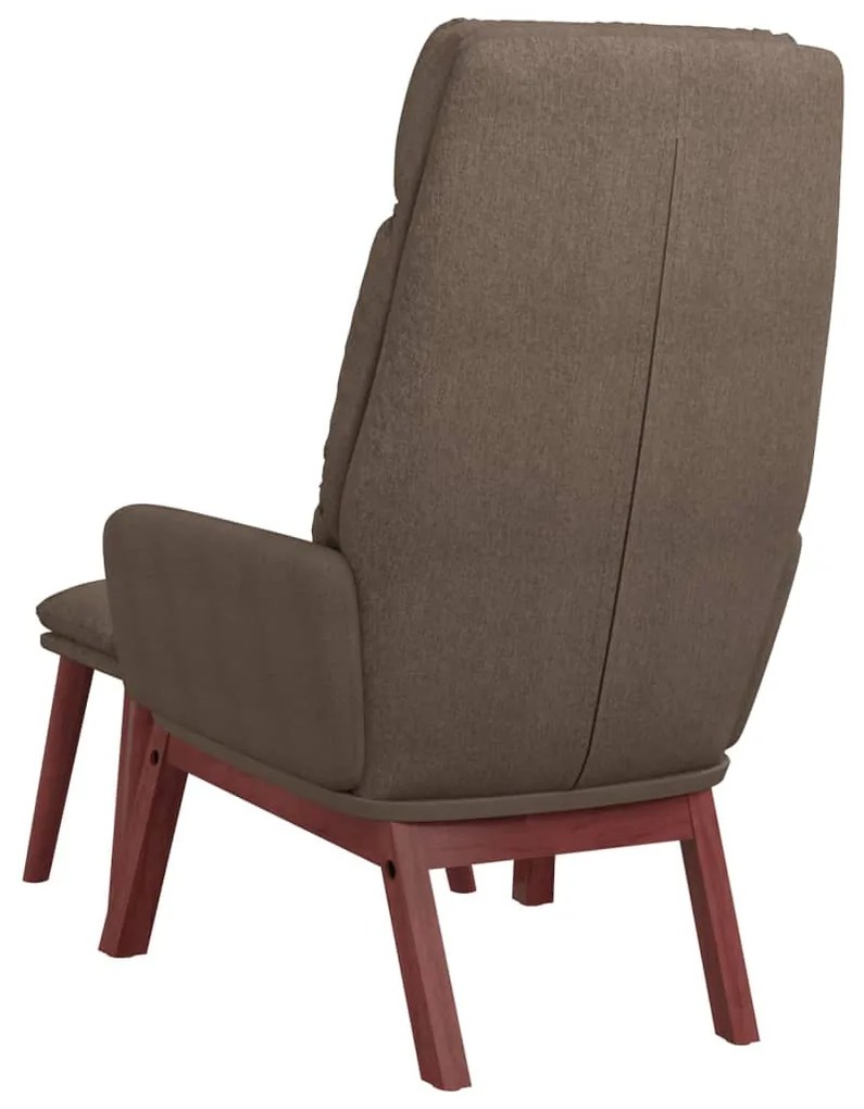 vidaXL Πολυθρόνα Relax Taupe Υφασμάτινη με Σκαμπό