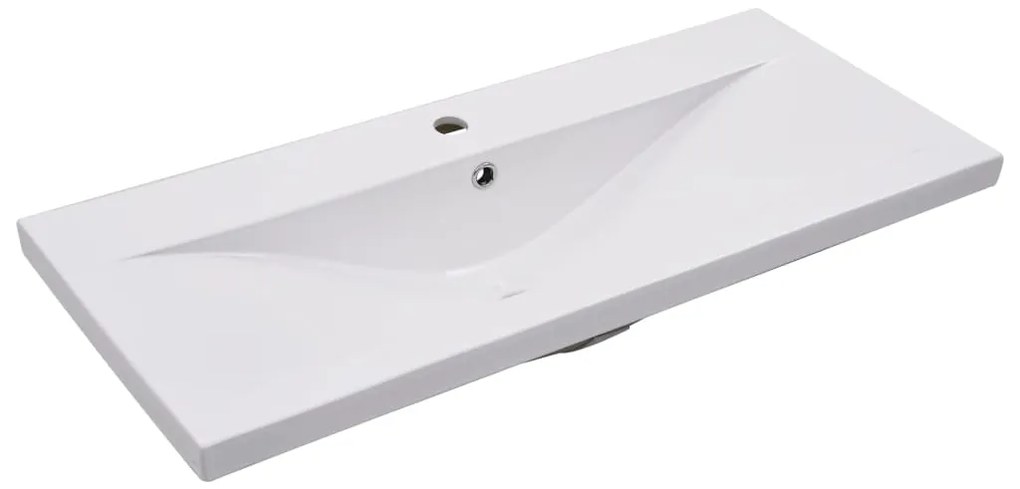 vidaXL Νιπτήρας Ένθετος Λευκός 91 x 39,5 x 18,5 εκ. Κεραμικός