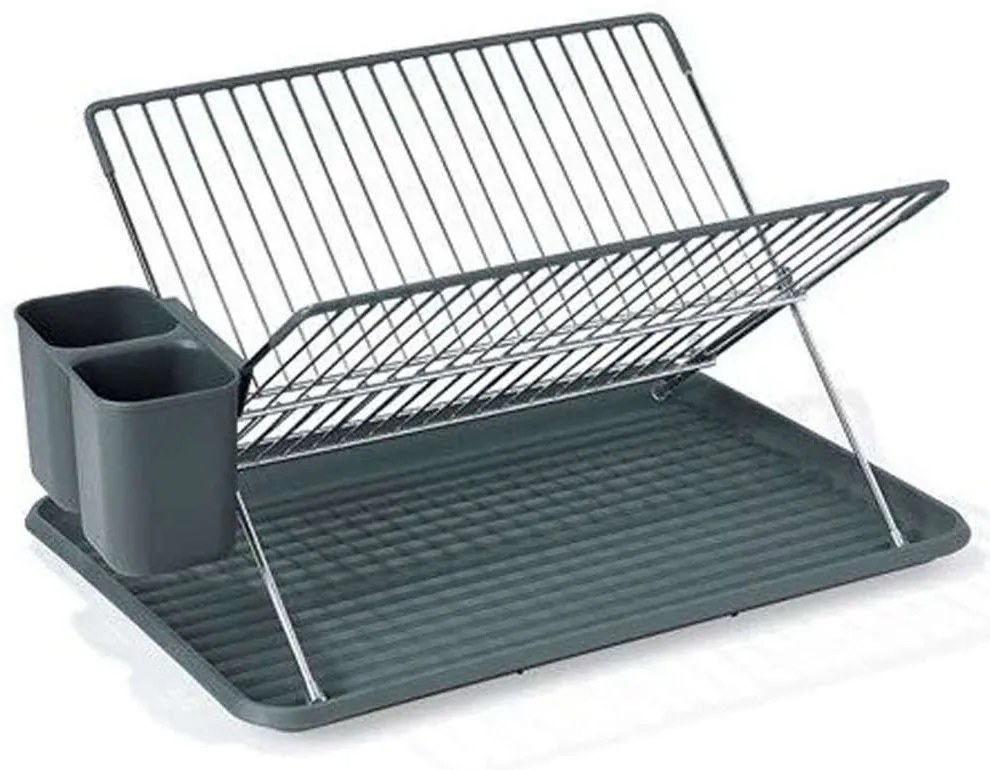 Πιατοθήκη 241757 43X32X24,5cm Grey Funktion Metal, Plastic