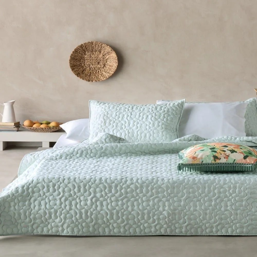 Κουβερλί Polenta 10 Mint Green Kentia Υπέρδιπλο 240x220cm Microfiber-Polyester