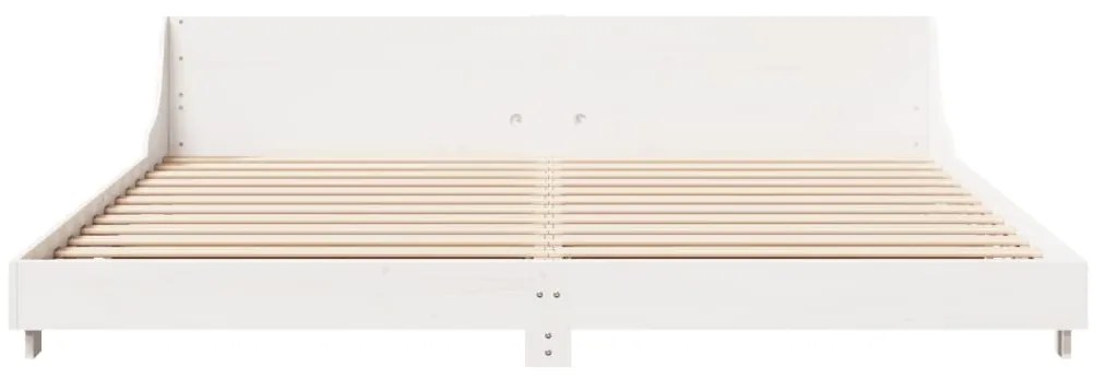 vidaXL Σκελετός Κρεβ. Χωρίς Στρώμα Λευκό 180x200 εκ Μασίφ Πεύκο