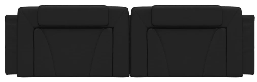 vidaXL Μαξιλάρι για Κεφαλάρι Viana Μαύρο 180 εκ. από Συνθετικό Δέρμα