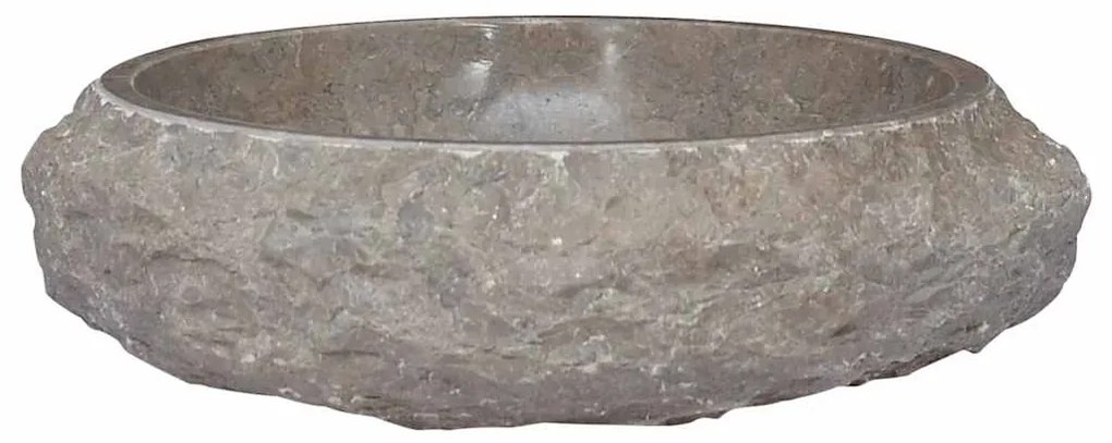 vidaXL Νιπτήρας Γκρι Ø40x12 εκ. Μαρμάρινος