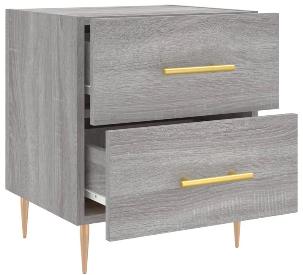 vidaXL Κομοδίνο Γκρι Sonoma 40 x 35 x 47,5 εκ. από Επεξεργασμένο Ξύλο