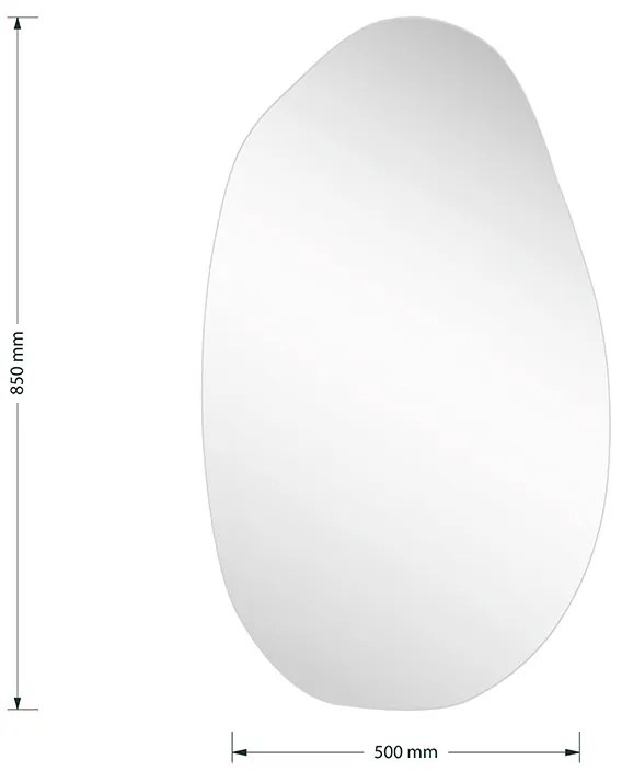 ΚΑΘΡΕΠΤΗΣ FRAMELESS 2 PAKOWORLD ΜΑΥΡΟ 50X1.2X85ΕΚ