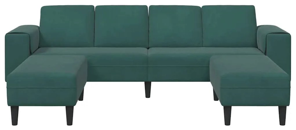 vidaXL Καναπές σαλονιού 3 pcs Σκούρο Πράσινο