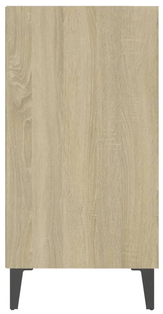 vidaXL Ραφιέρα Λευκό / Sonoma Δρυς 57 x 35 x 70 εκ. από Μοριοσανίδα