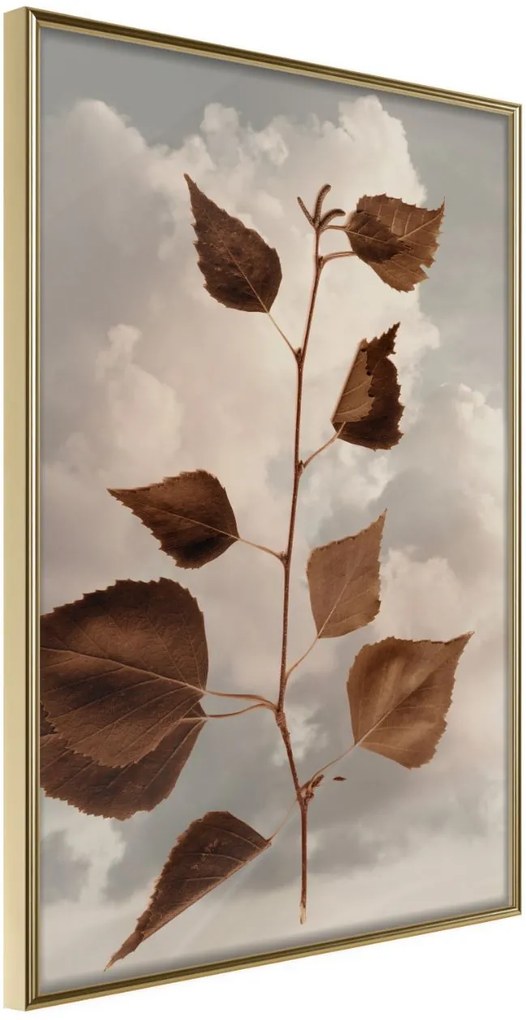 Αφίσα - Leaves in the Clouds - 20x30 - Χρυσό - Χωρίς πασπαρτού