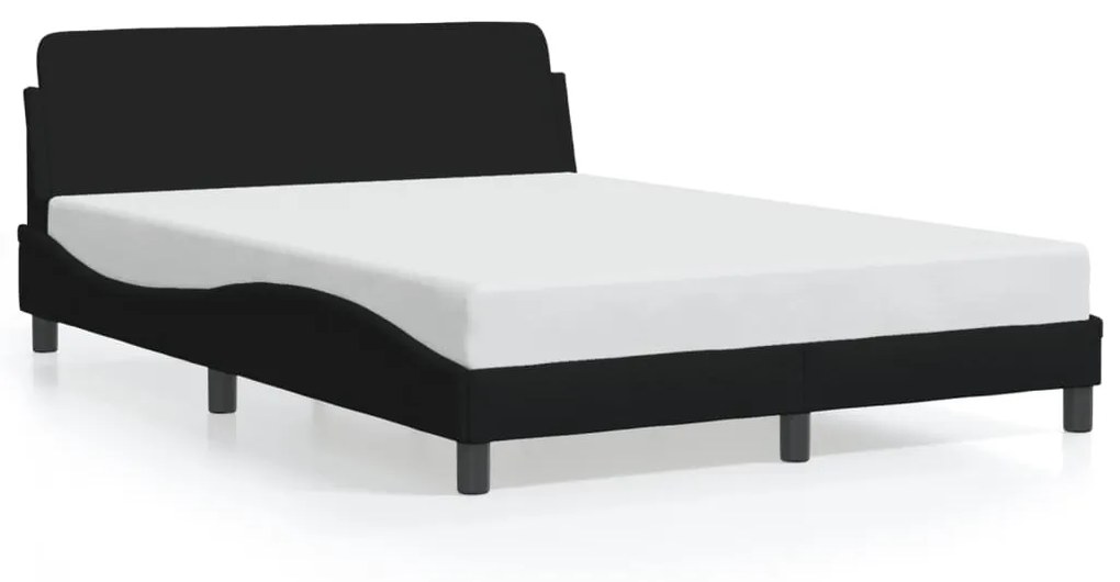 vidaXL Σκελετός Κρεβατιού Χωρίς Στρώμα Μαύρο 140x200 εκ.Υφασμάτινο