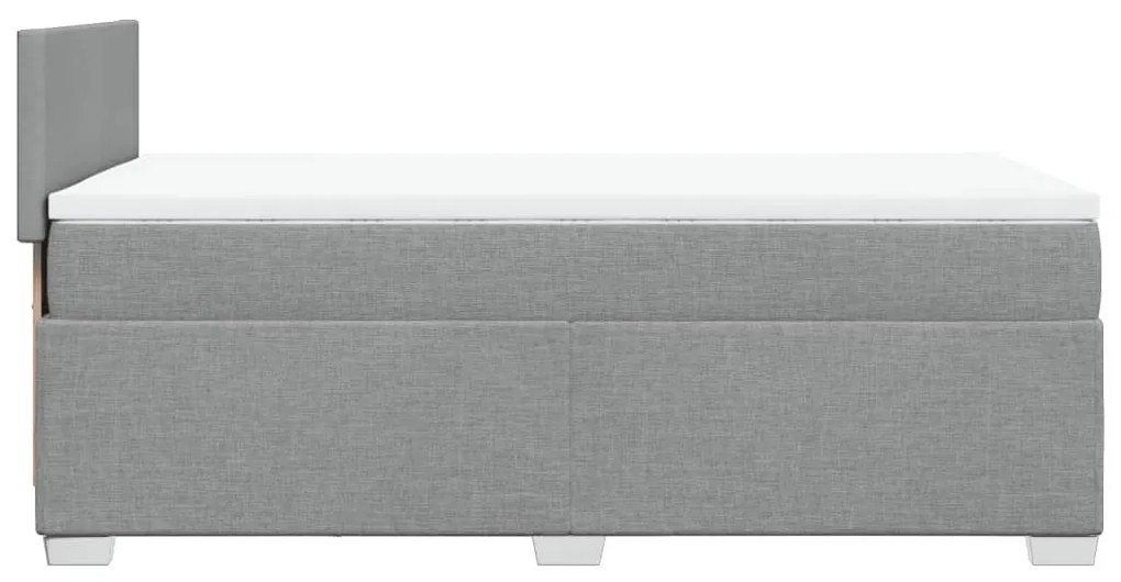 ΚΡΕΒΑΤΙ BOXSPRING ΜΕ ΣΤΡΩΜΑ ΑΝΟΙΧΤΟ ΓΚΡΙ 100X200 ΕΚ. ΥΦΑΣΜΑΤΙΝΟ 3288092