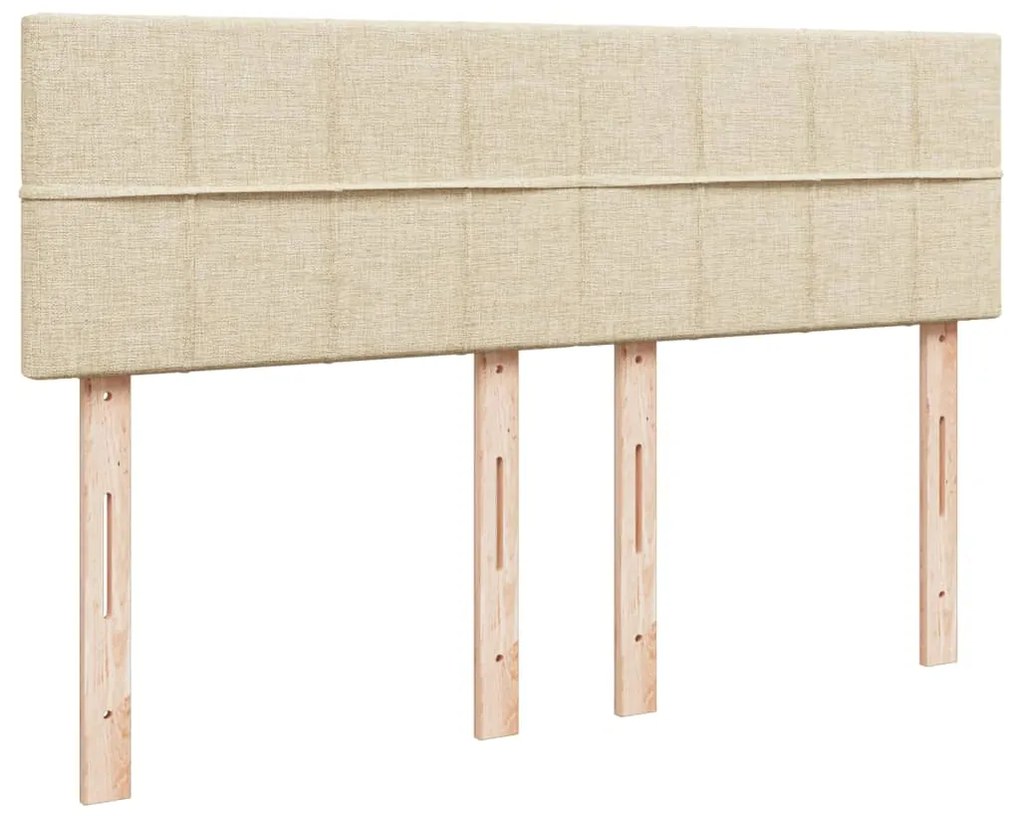 Κρεβάτι Boxspring με Στρώμα Κρεμ 160x200 εκ. Υφασμάτινο 3288244