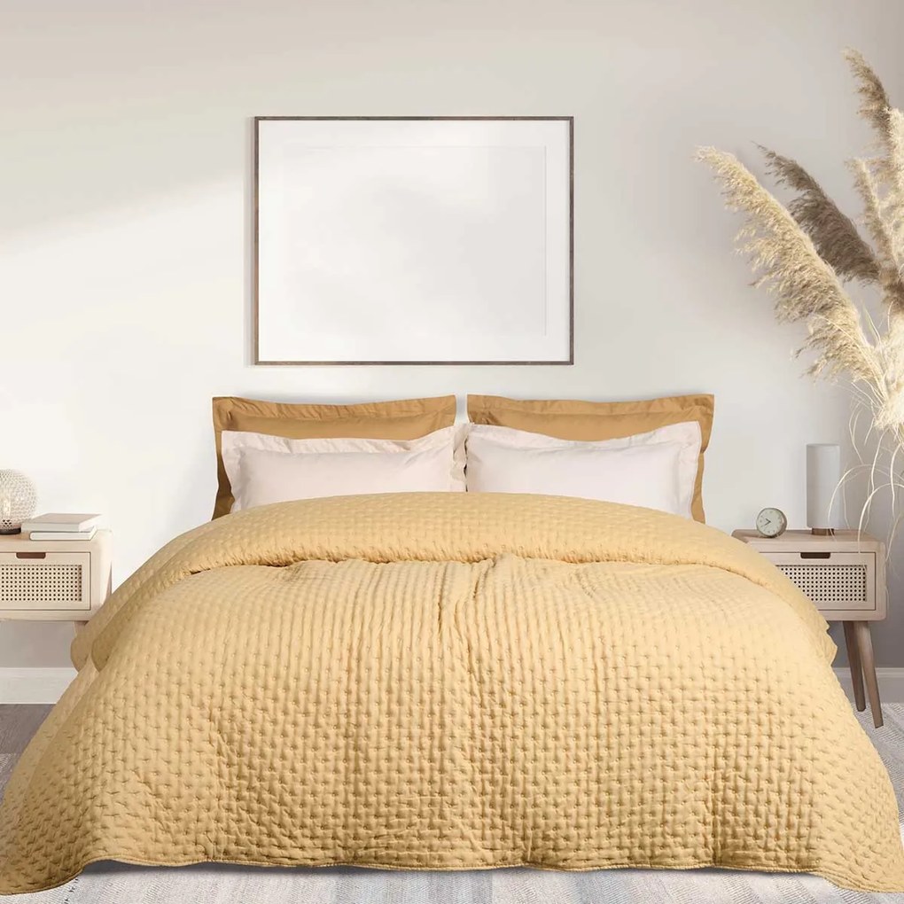 Κουβερλί Υπέρδιπλο (220x240) Das Home Happy 9631 Ochre