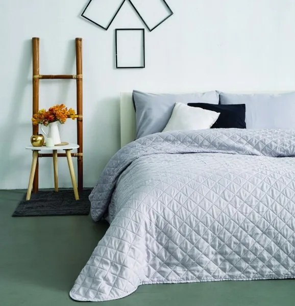 Κουβερλί Microfiber Υπέρδιπλο 220x230εκ. Sadie Grey SB HOME